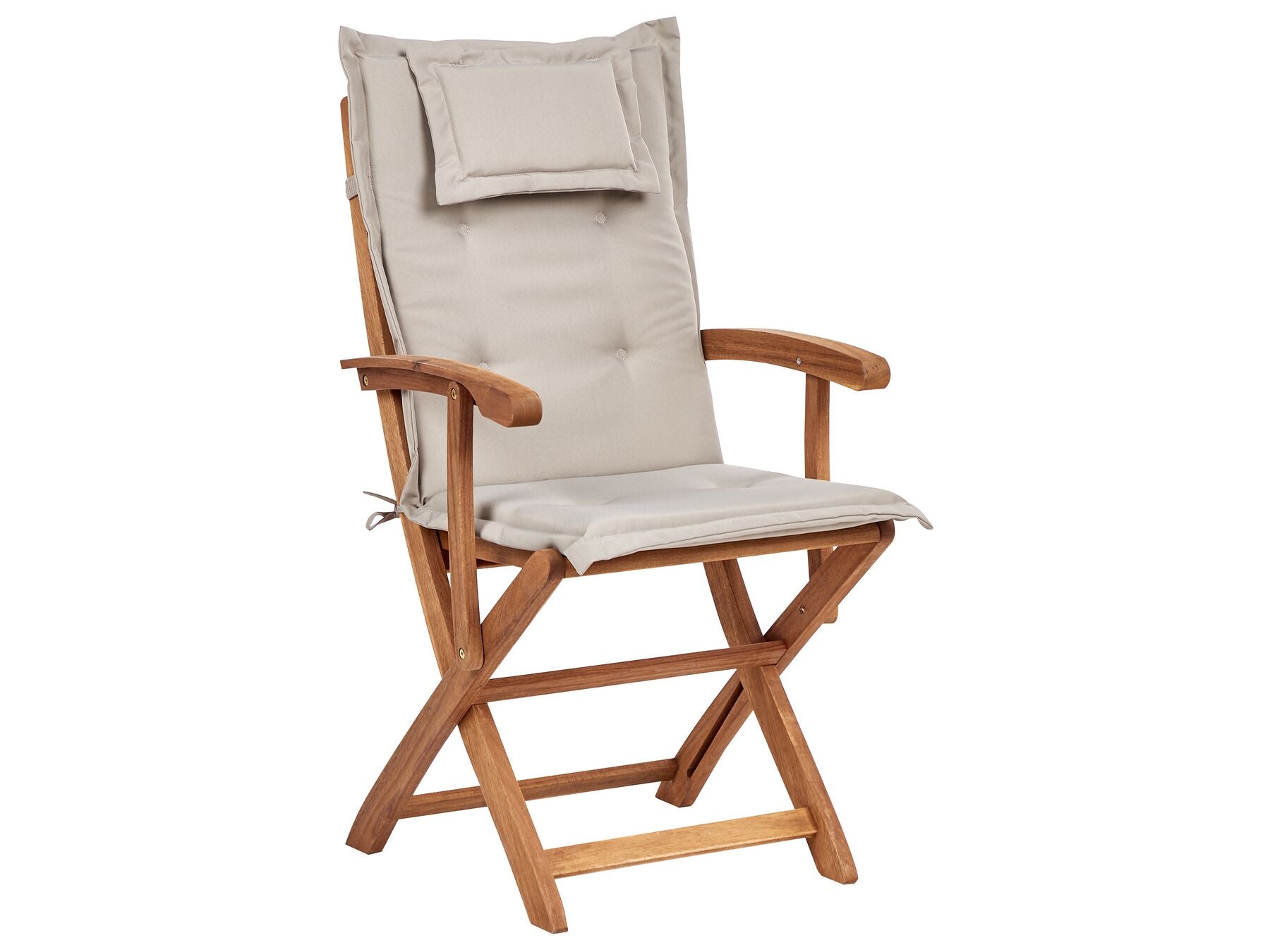 Garden Dining Set 8 Seater MAUI II with Cushions Acacia Wood Taupe