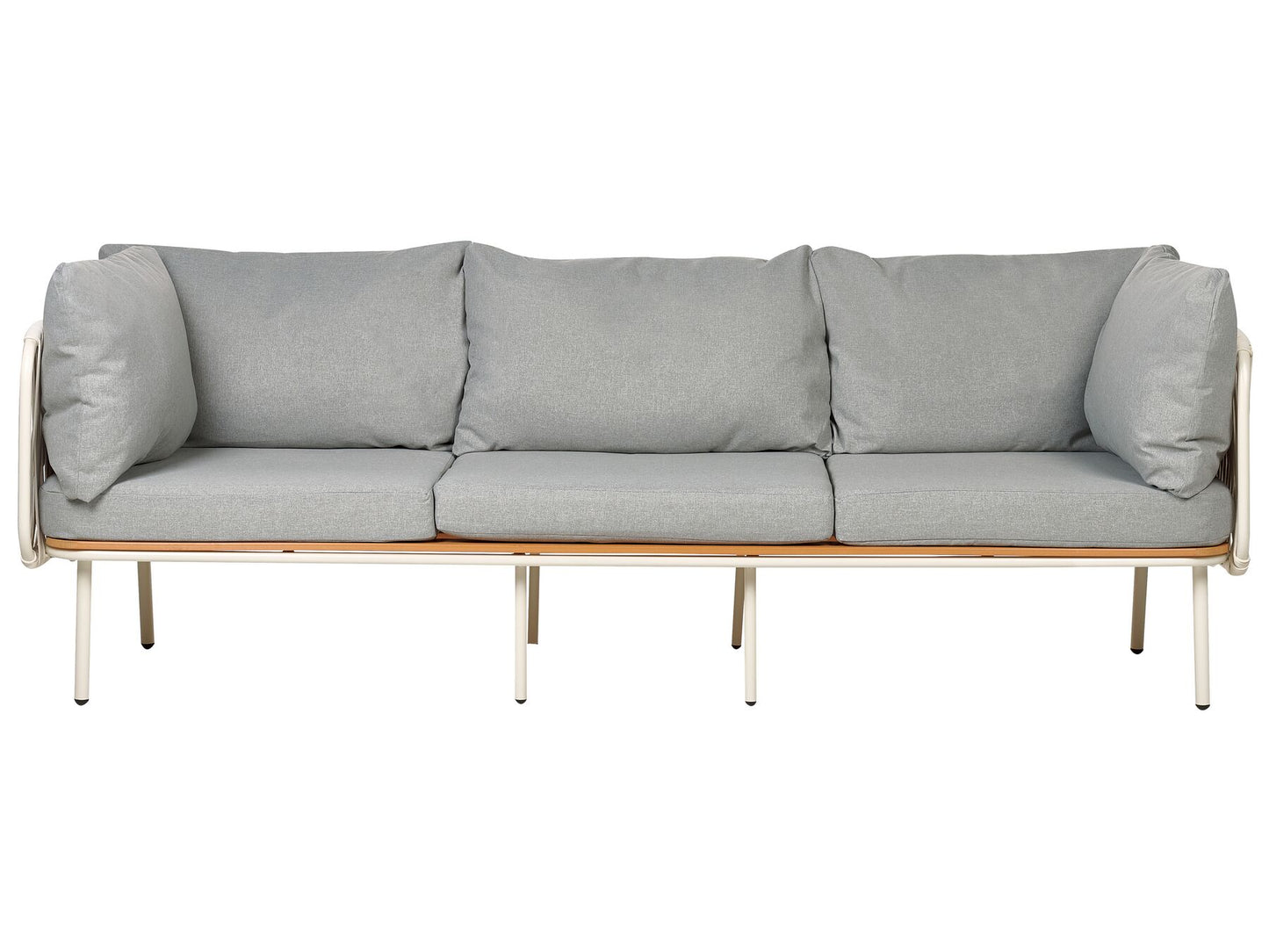 Garden Sofa 3 Seater SENISE Metal Grey