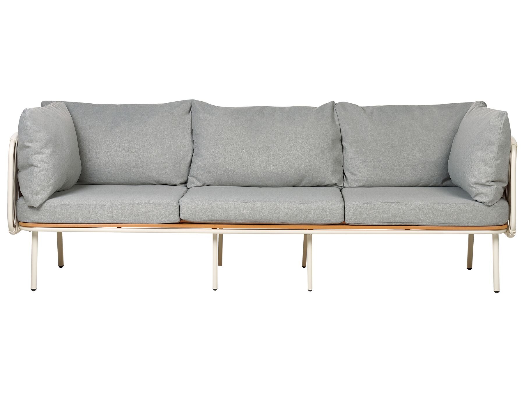 Garden Sofa 3 Seater SENISE Metal Grey