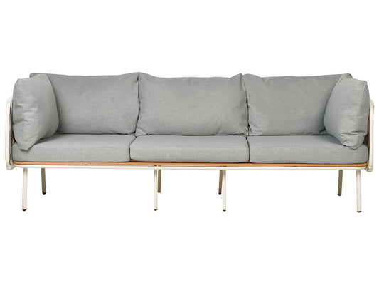 Garden Sofa 3 Seater SENISE Metal Grey