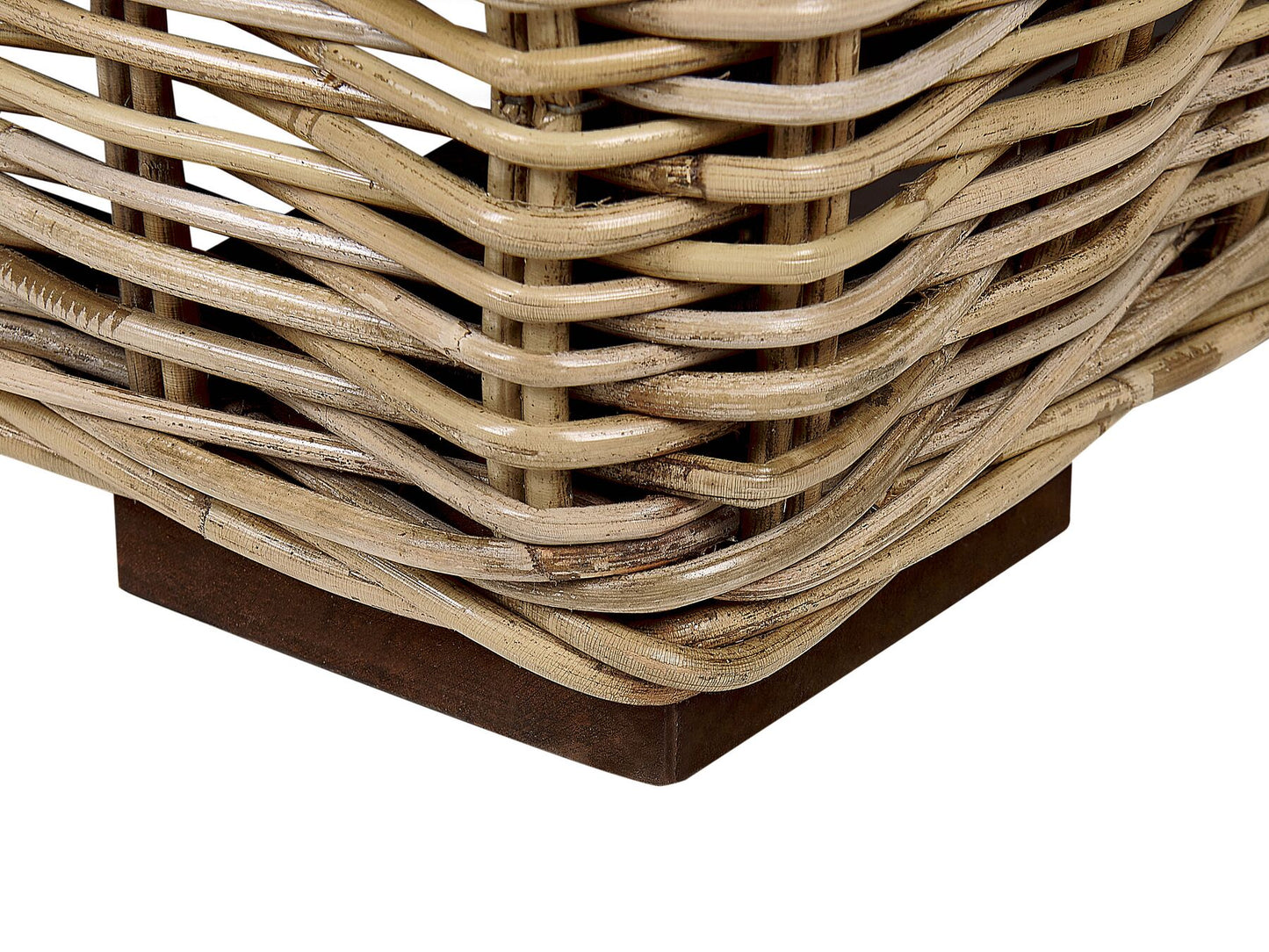 Rattan Sun Lounger with Cushion Taupe PALESE