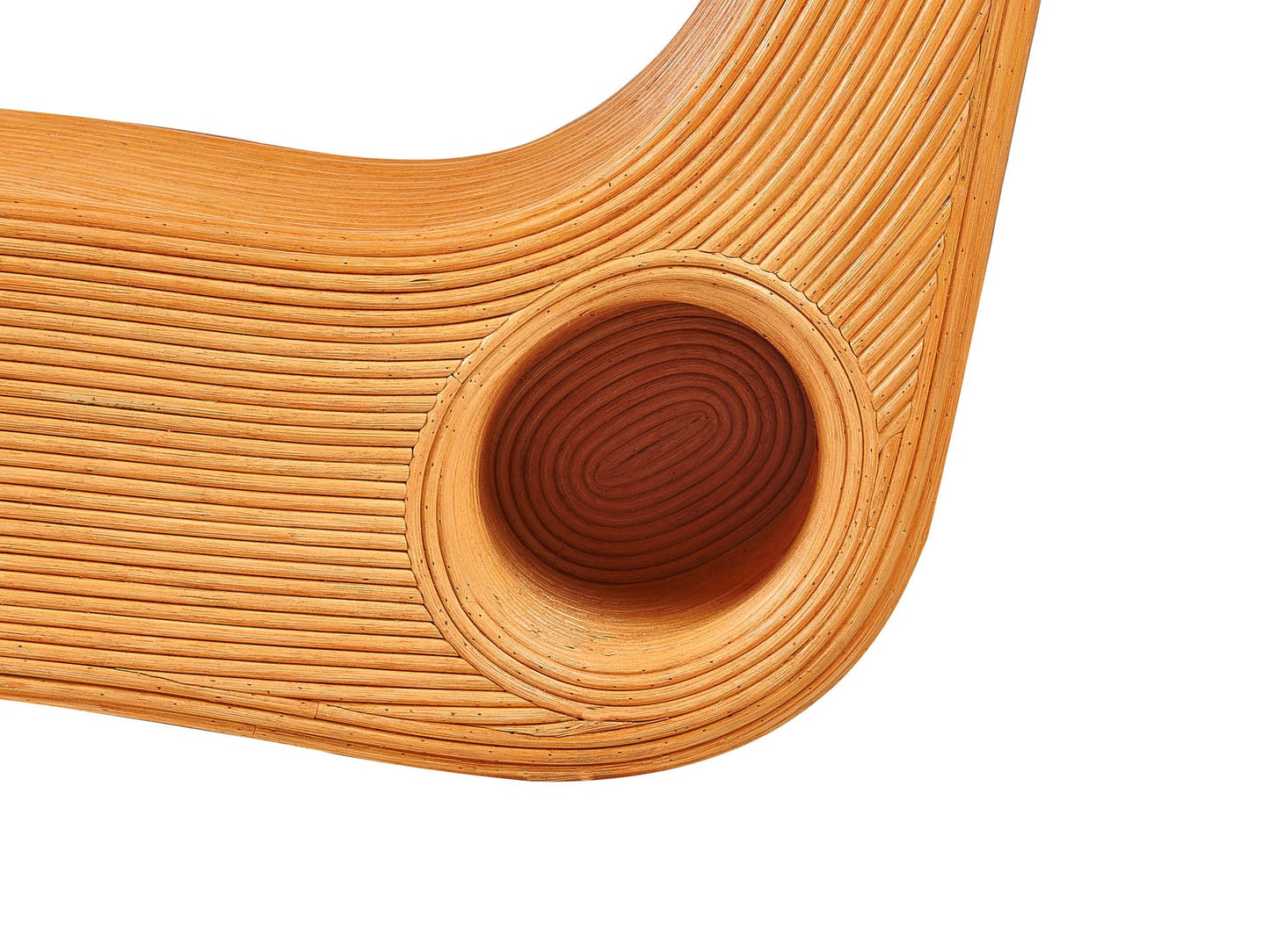 Rattan Sun Lounger Light Wood AIROLE