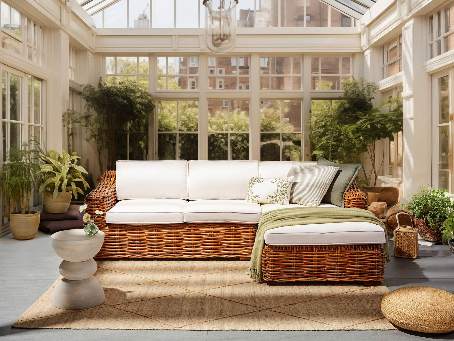 garden sofa 2 seater susua rattan natural