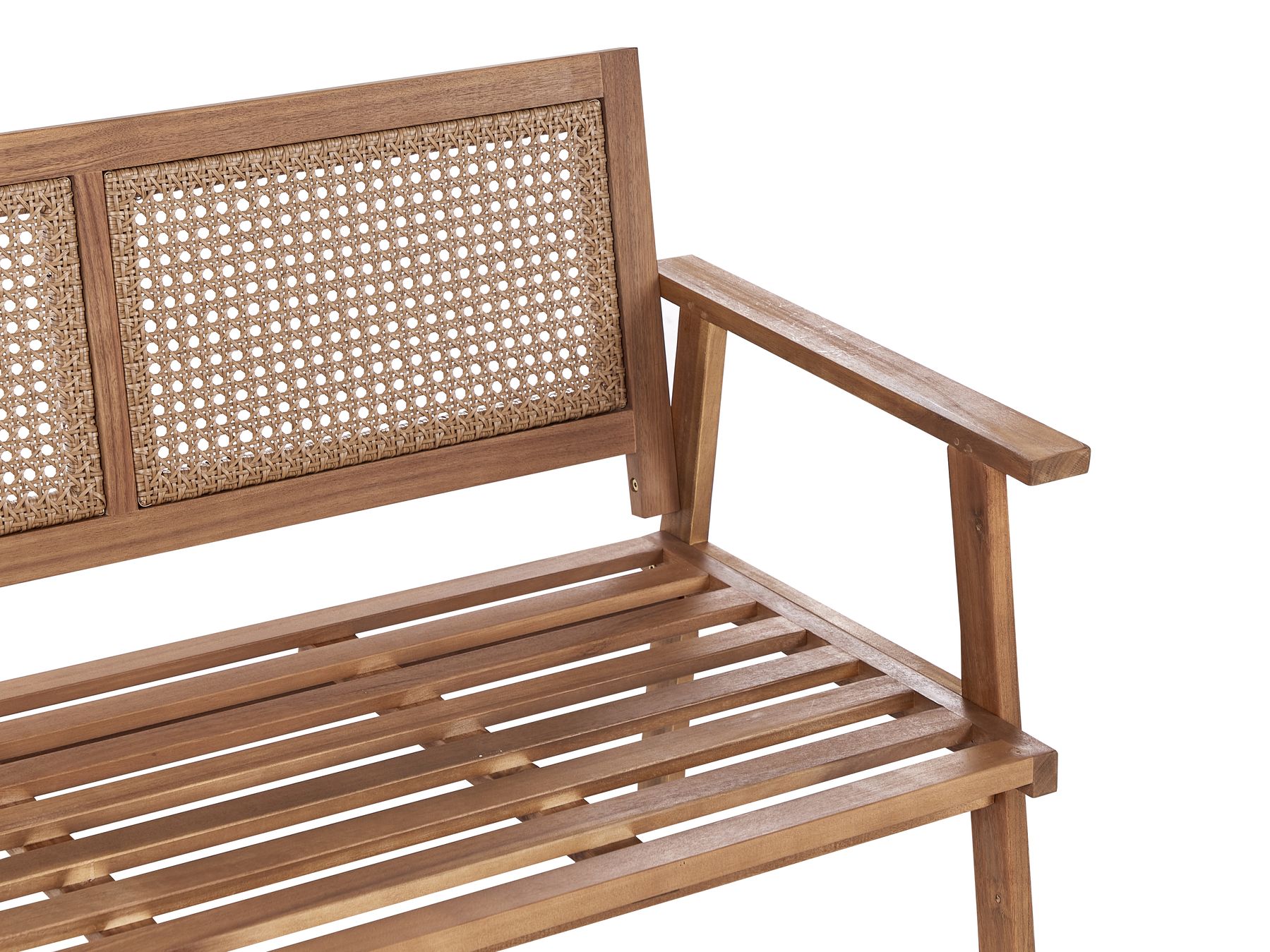 Garden Lounge Set with Table 4 Seater ARENELLA Certified Acacia Wood Light Beige