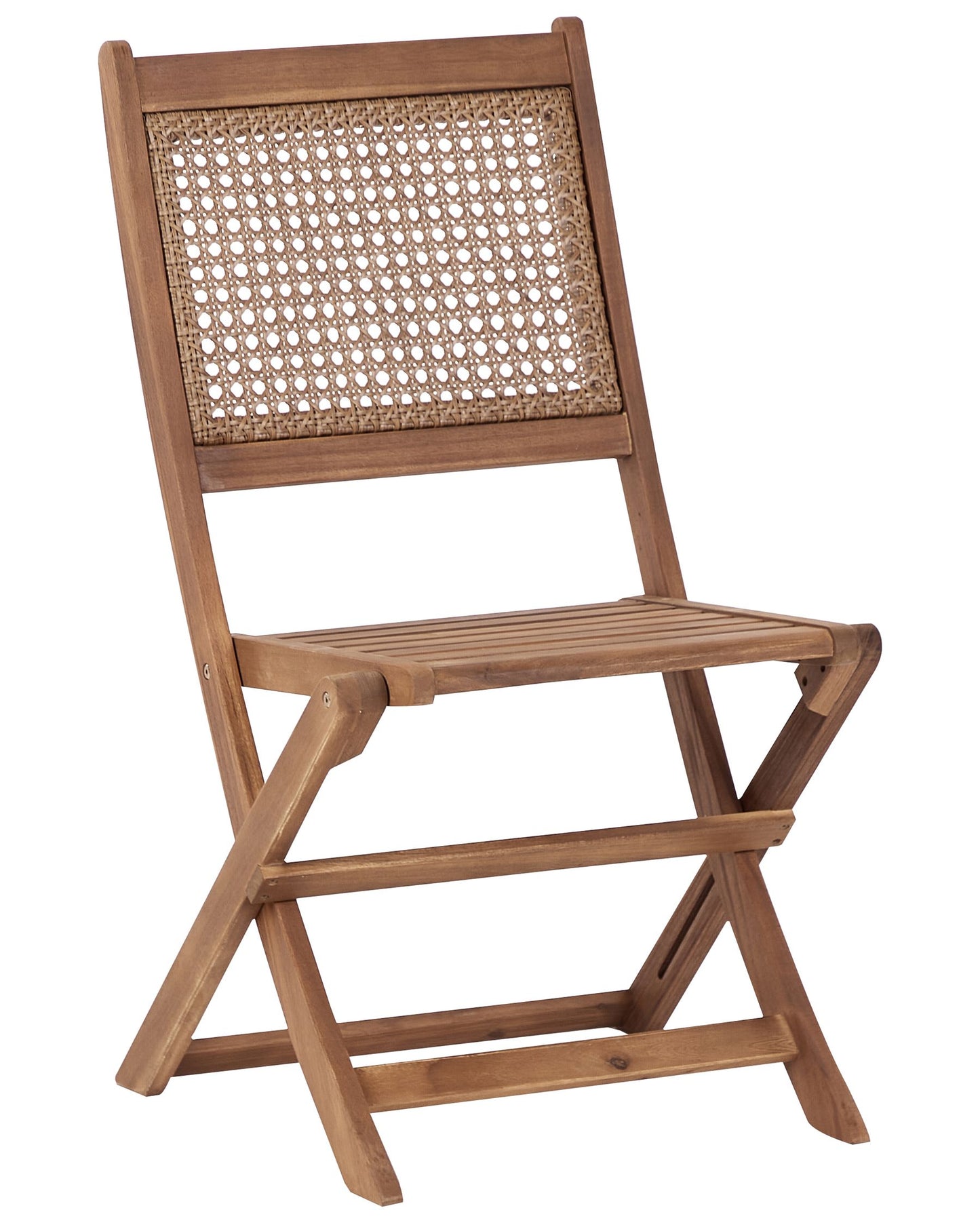 Set of 2 Garden Chairs PARAGGI Certified Acacia Wood Dark Brown
