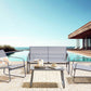 Garden Lounge Set with Table 4 Seater BARREA Metal Grey