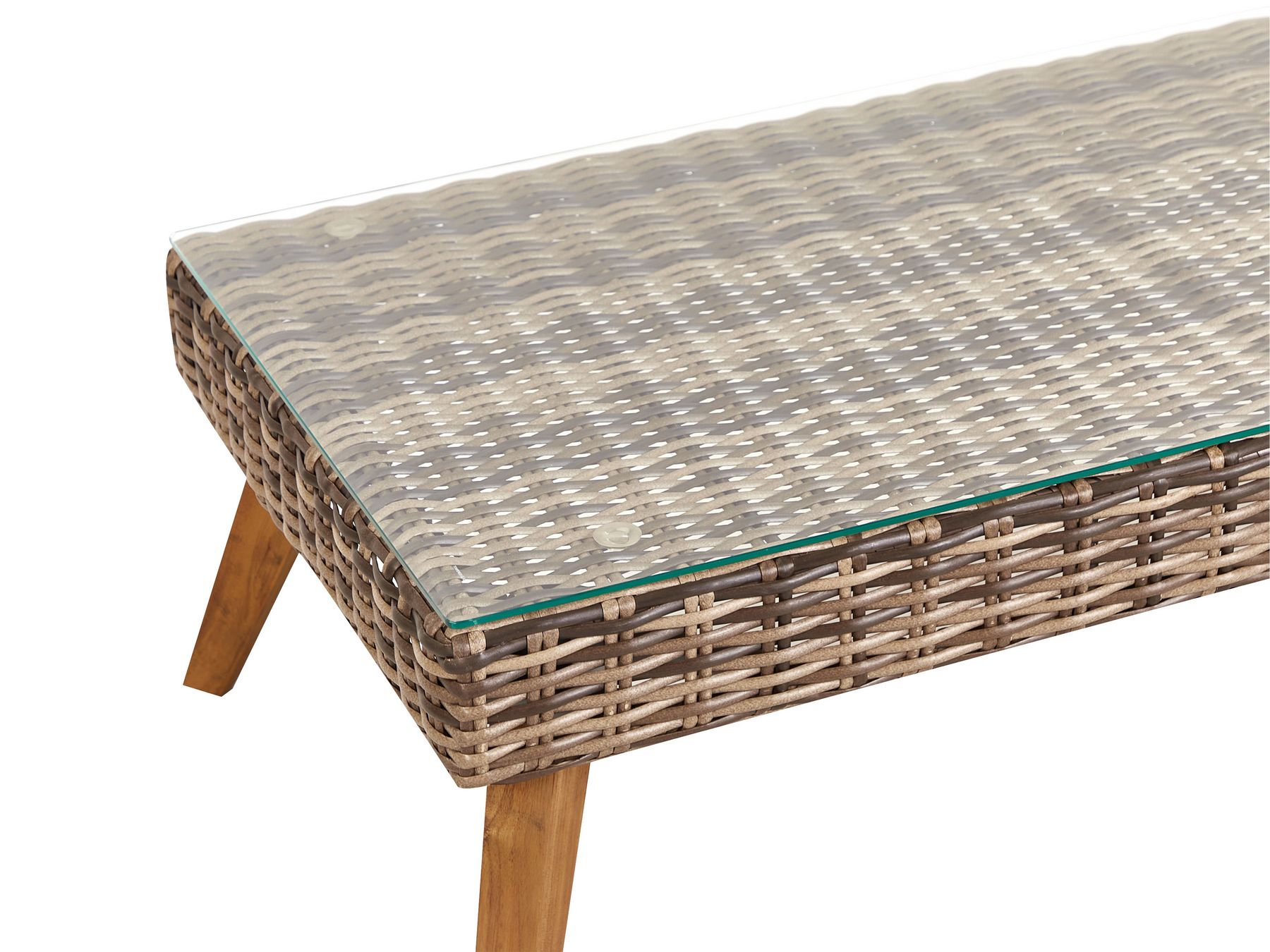Garden Lounge Set with Table 5 Seater VITTORIA PE Rattan Olive Green