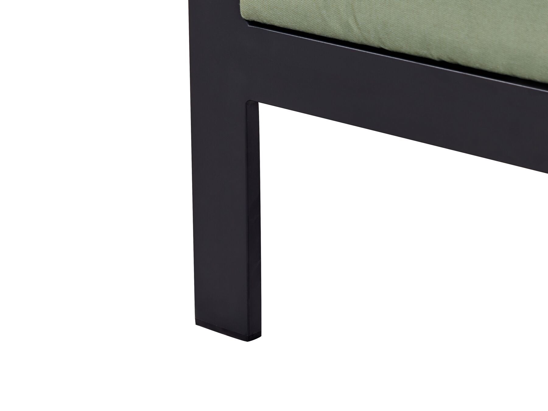 Garden Corner Sofa with Table 5 Seater MESSINA Left Hand Metal Green