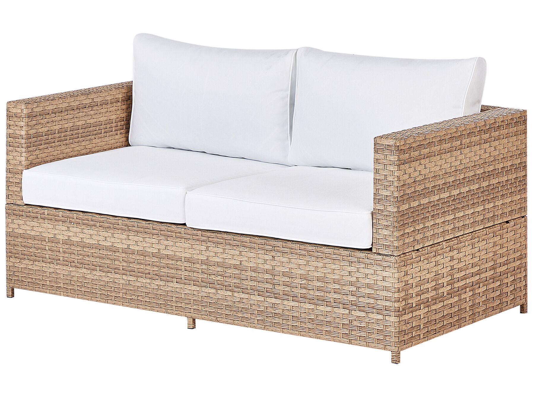 Garden Corner Sofa with Table 4 Seater Left Hand Rattan Off-White