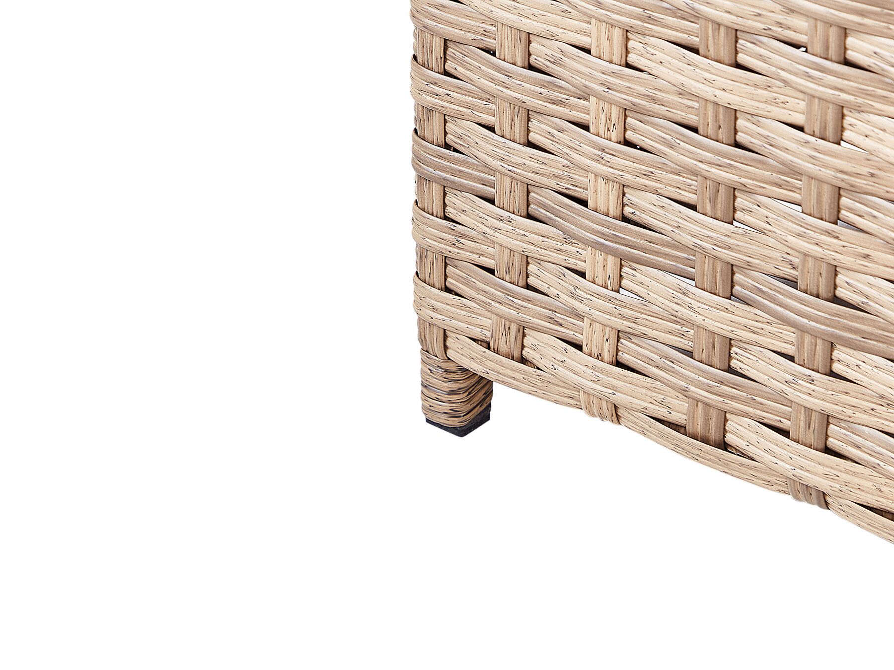 Garden Corner Sofa with Table 4 Seater Left Hand Rattan Off-White