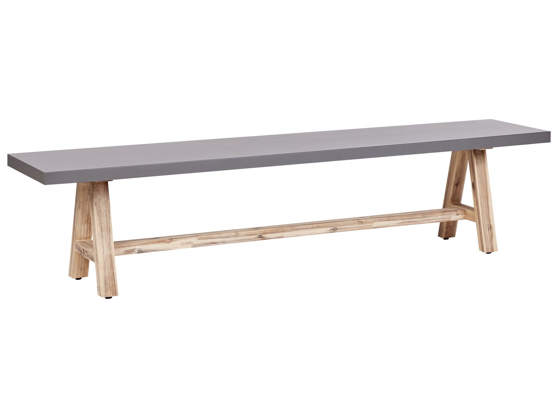 Garden Dining Set with Benches 8 Seater TONNARE Concrete Grey