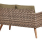 Garden Lounge Set with Table 4 Seater VITTORIA PE Rattan Olive Green