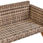 Garden Lounge Set with Table 4 Seater VITTORIA PE Rattan Olive Green