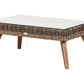 Garden Lounge Set with Table 4 Seater VITTORIA PE Rattan Olive Green