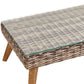 Garden Lounge Set with Table 4 Seater VITTORIA PE Rattan Olive Green