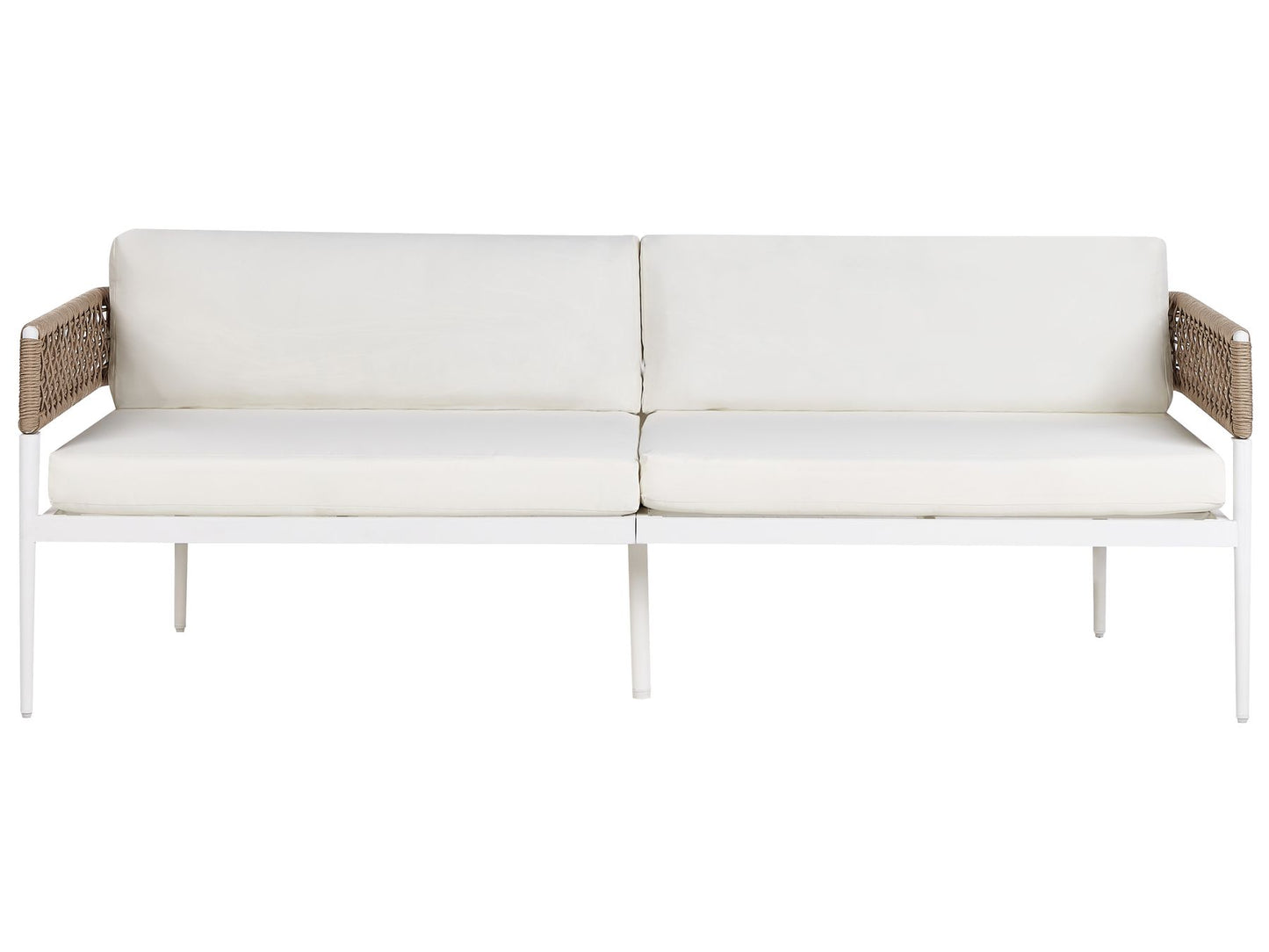 Garden Lounge Set with Table 5 Seater SERLA Metal White