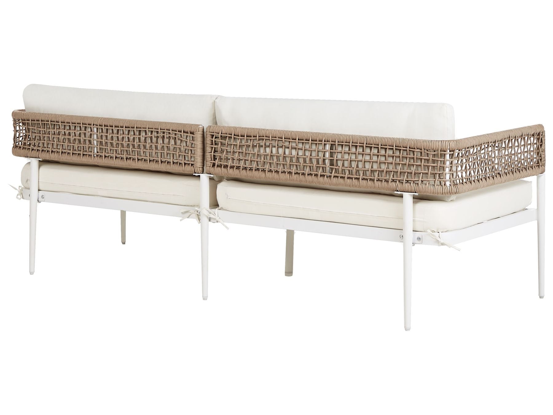 Garden Lounge Set with Table 5 Seater SERLA Metal White