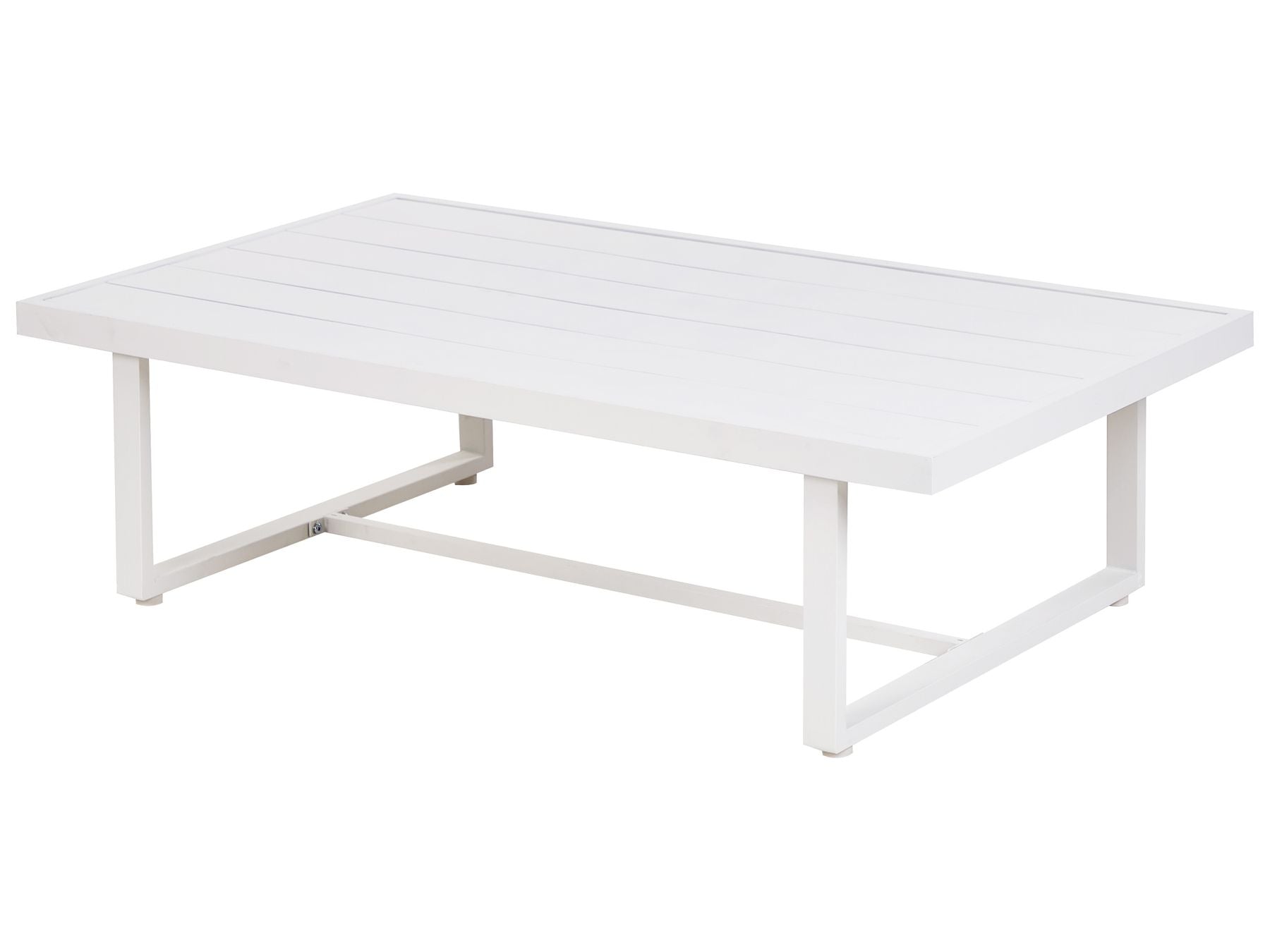 Garden Lounge Set with Table 5 Seater SERLA Metal White