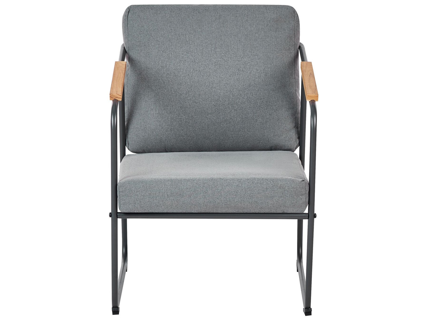 Garden Lounge Set with Table 4 Seater VEZZANA Metal Grey