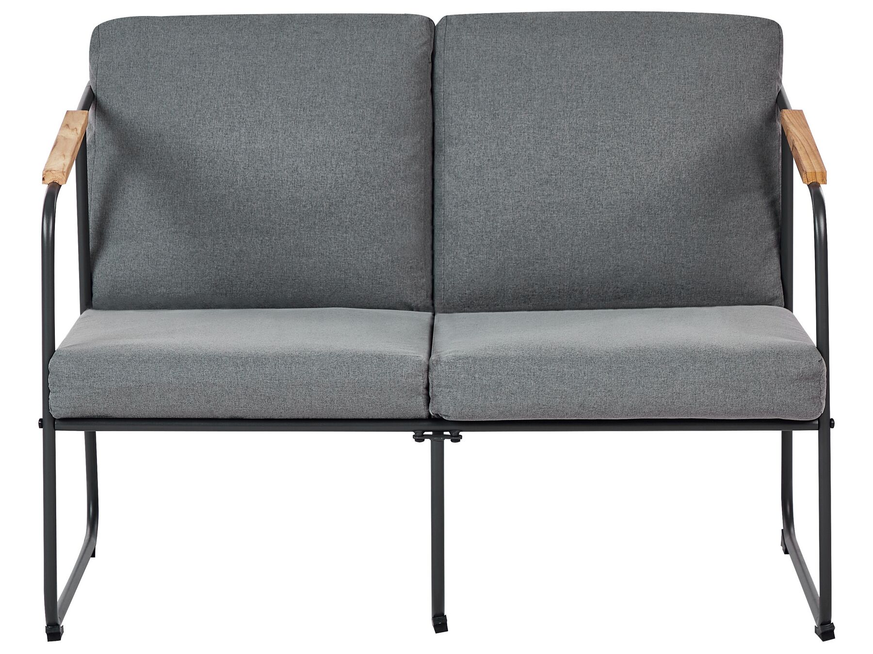 Garden Lounge Set with Table 4 Seater VEZZANA Metal Grey