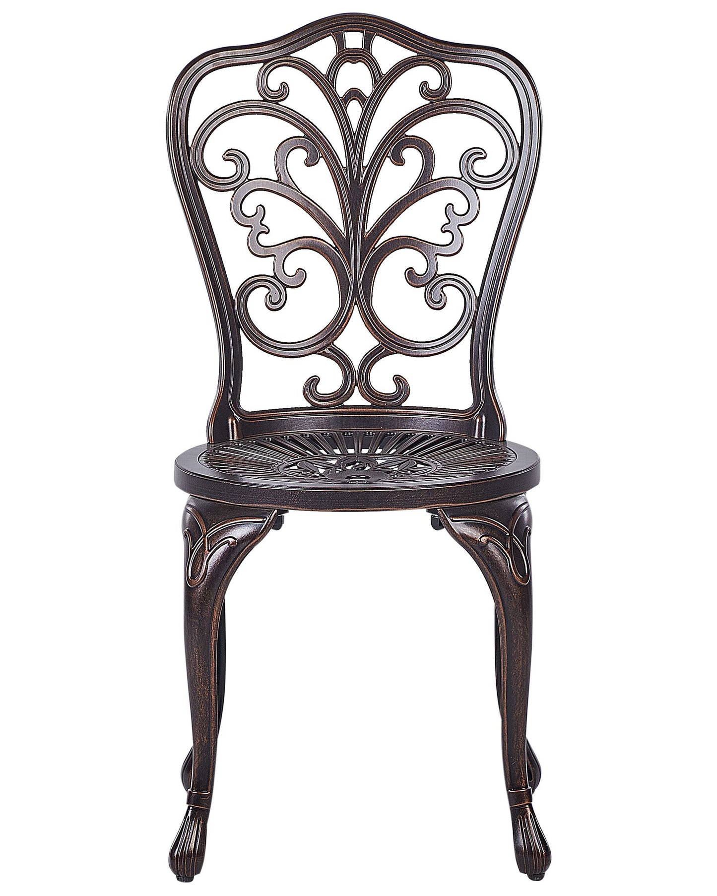 Set of 2 Garden Chairs TRIORA Metal Brown