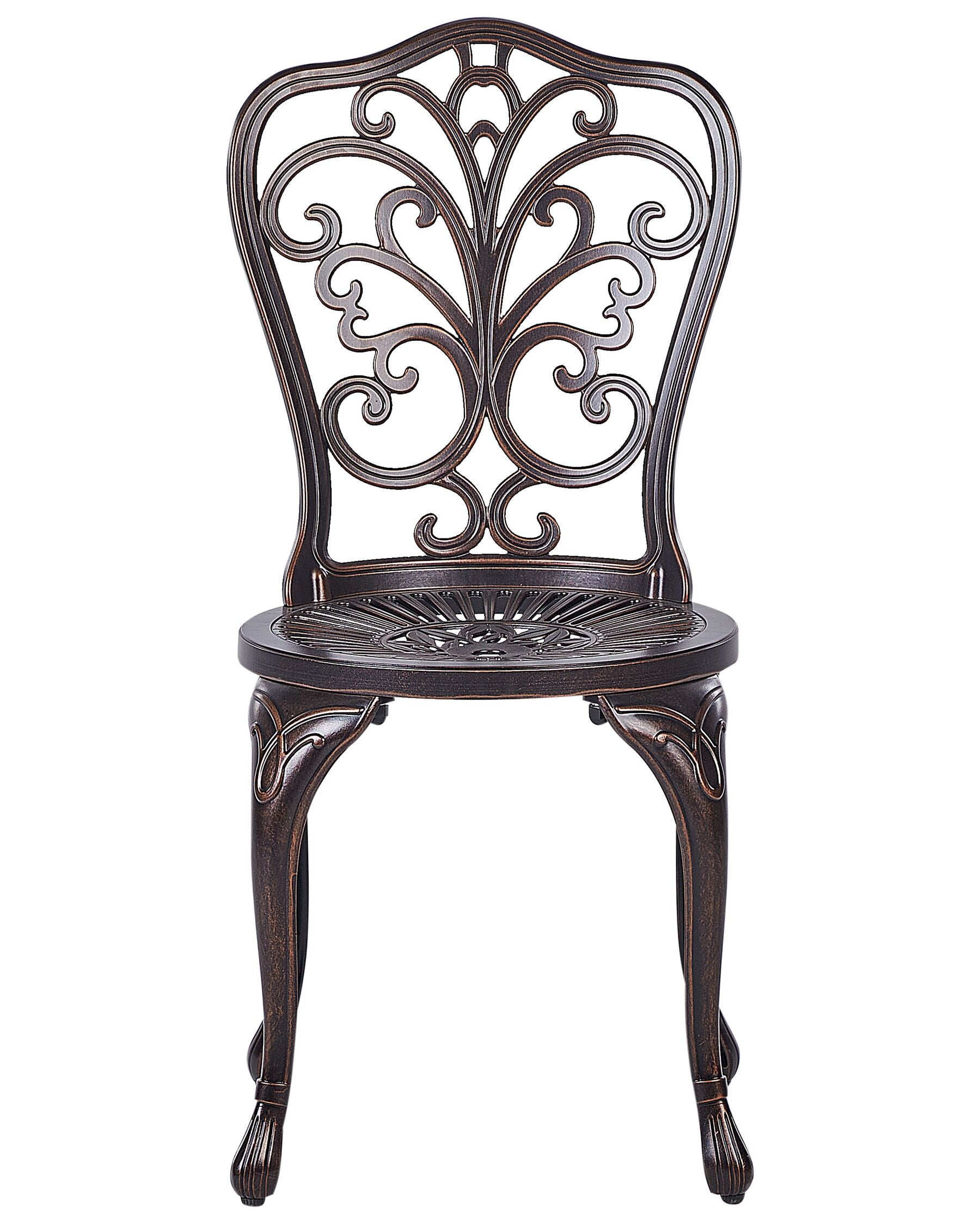 Set of 2 Garden Chairs TRIORA Metal Brown