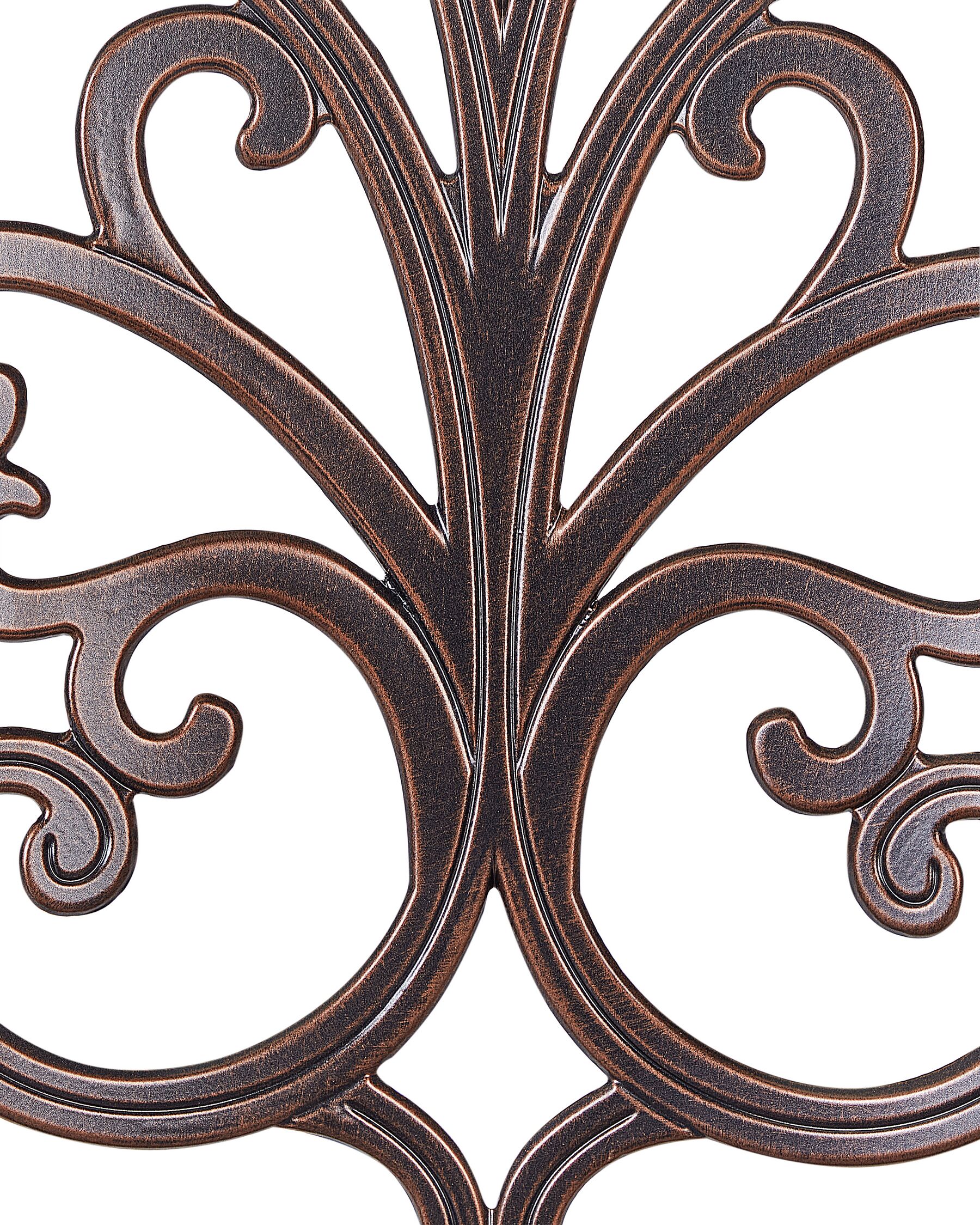 Set of 2 Garden Chairs TRIORA Metal Brown