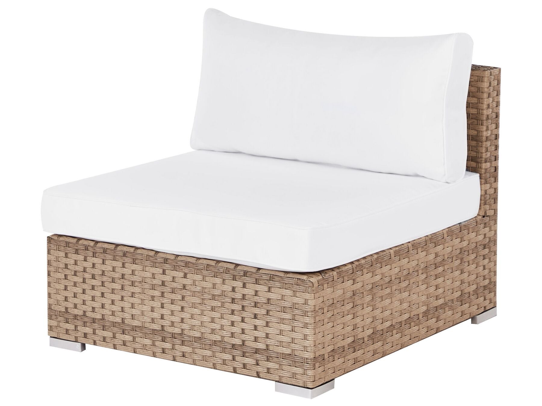 Garden Corner Sofa with Table 4 Seater SANO Left Hand Modular PE Rattan Natural