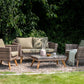 Garden Lounge Set with Table 4 Seater VITTORIA PE Rattan Olive Green