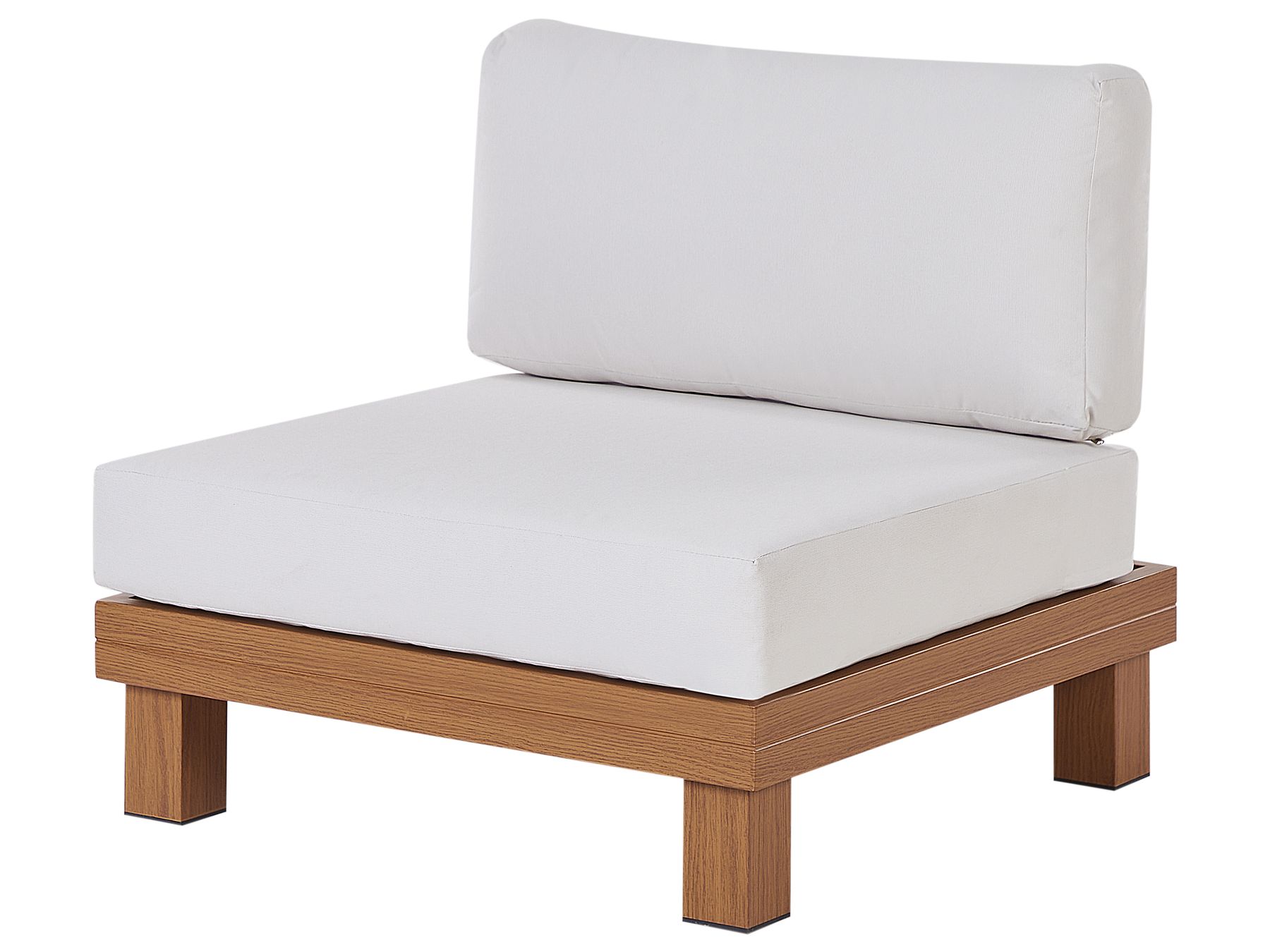 Garden Corner Sofa with Table 5 Seater SANZA Left Hand Modular Metal White