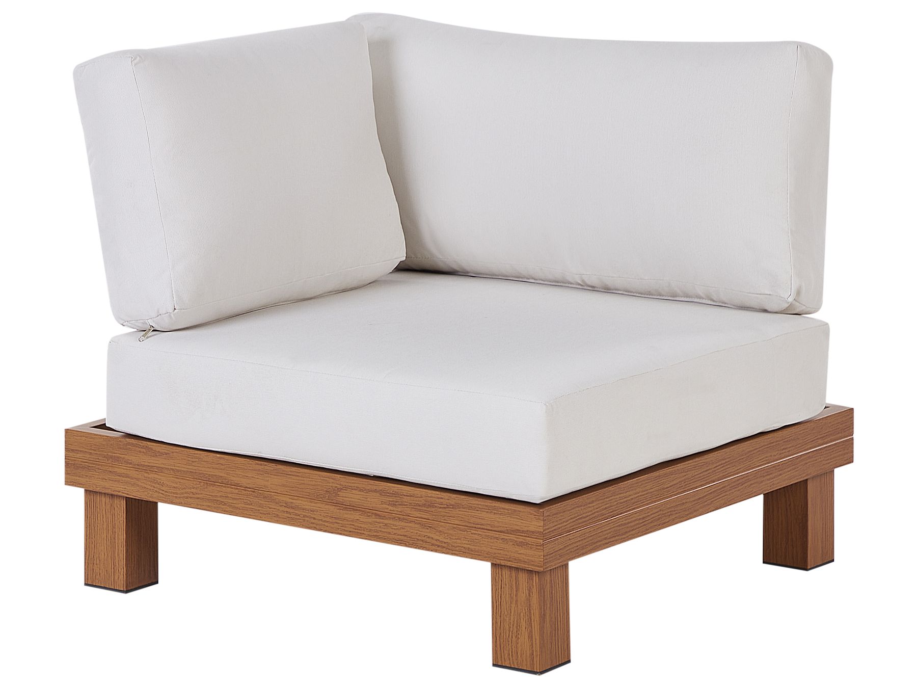 Garden Corner Sofa with Table 5 Seater SANZA Left Hand Modular Metal White