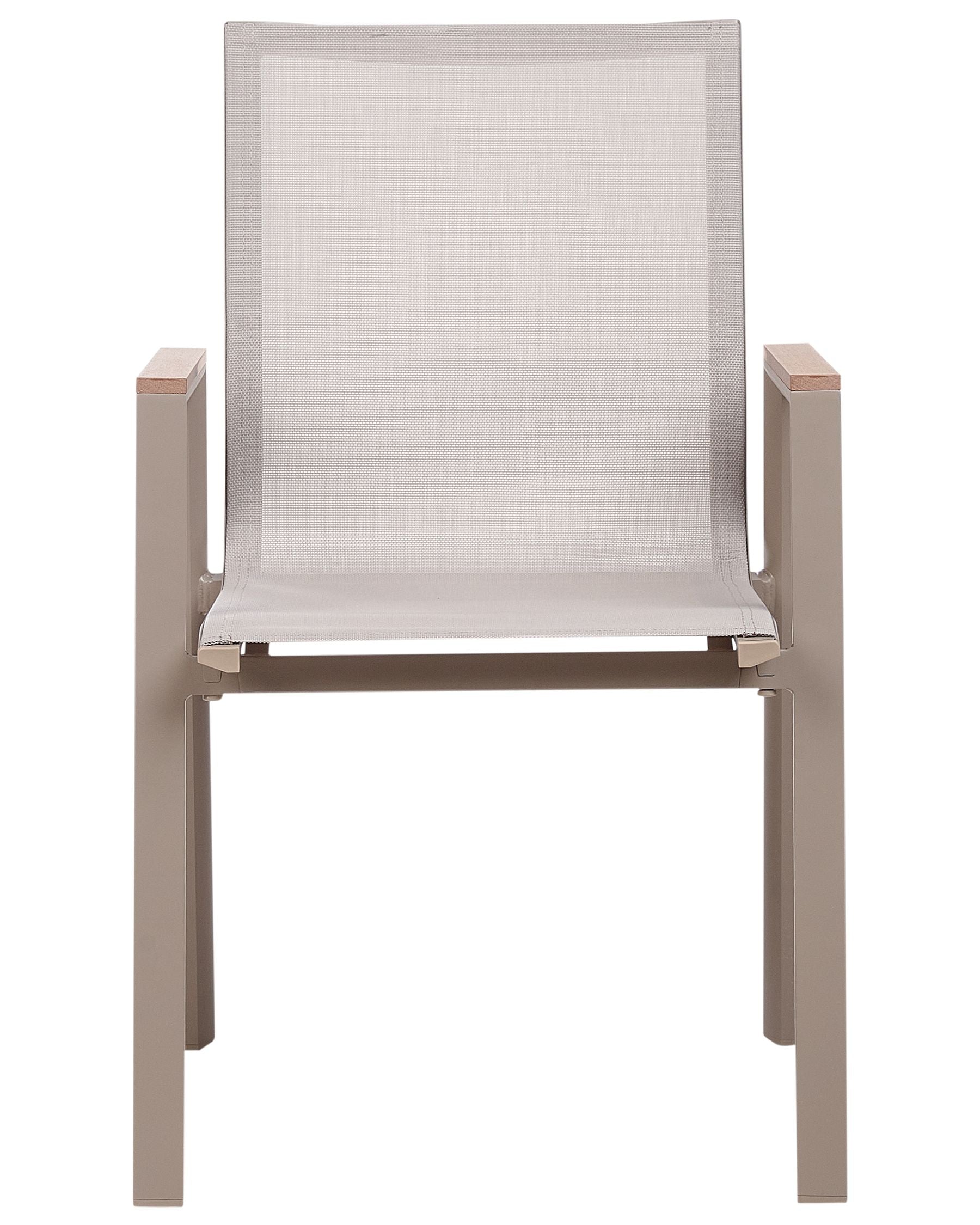 Garden Dining Set 4 Seater TIANO Metal Grey