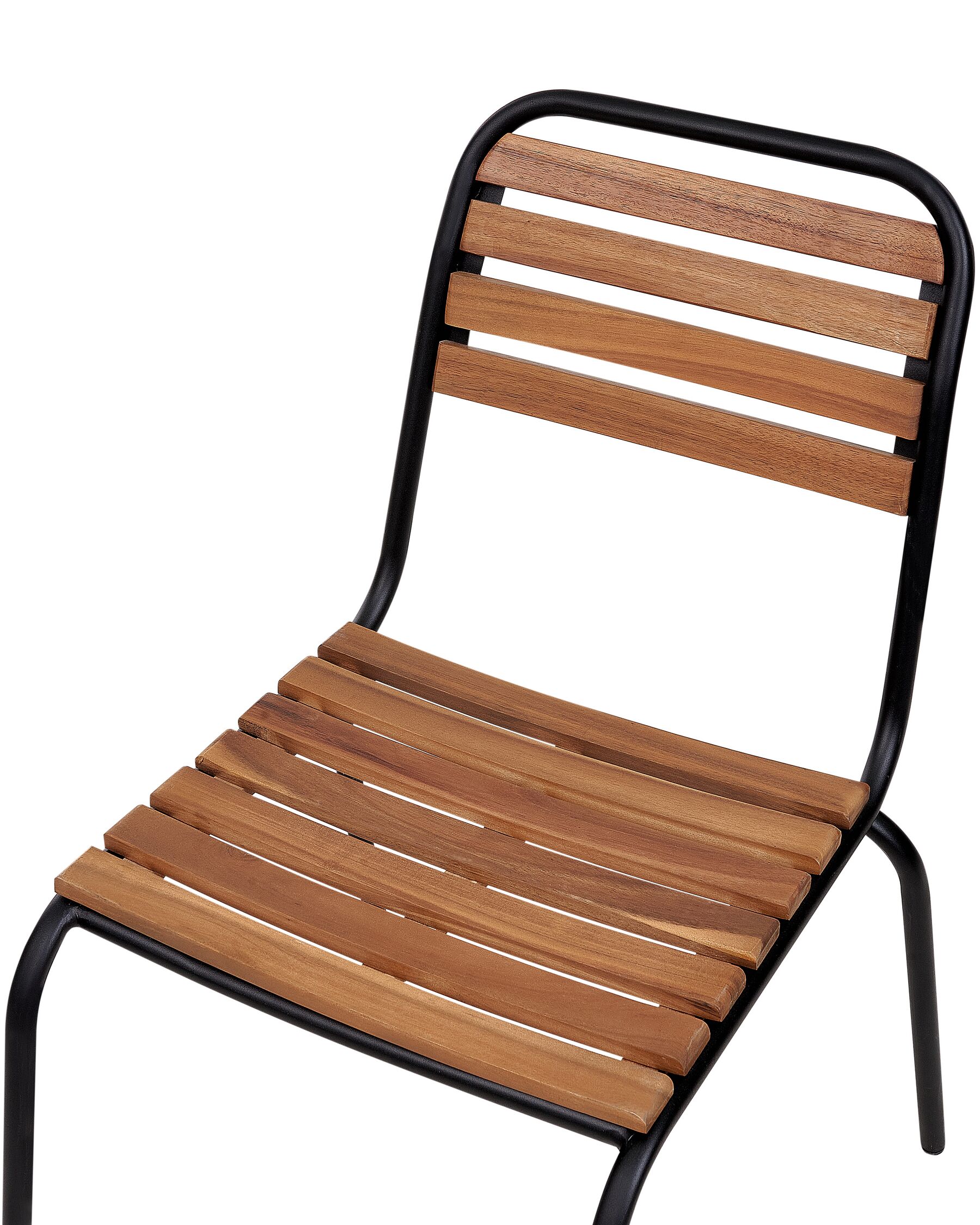 Set of 6 Garden Chairs VALLESE Acacia Wood Brown