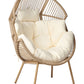 Garden Chair MURANO with Footstool PE Rattan Natural
