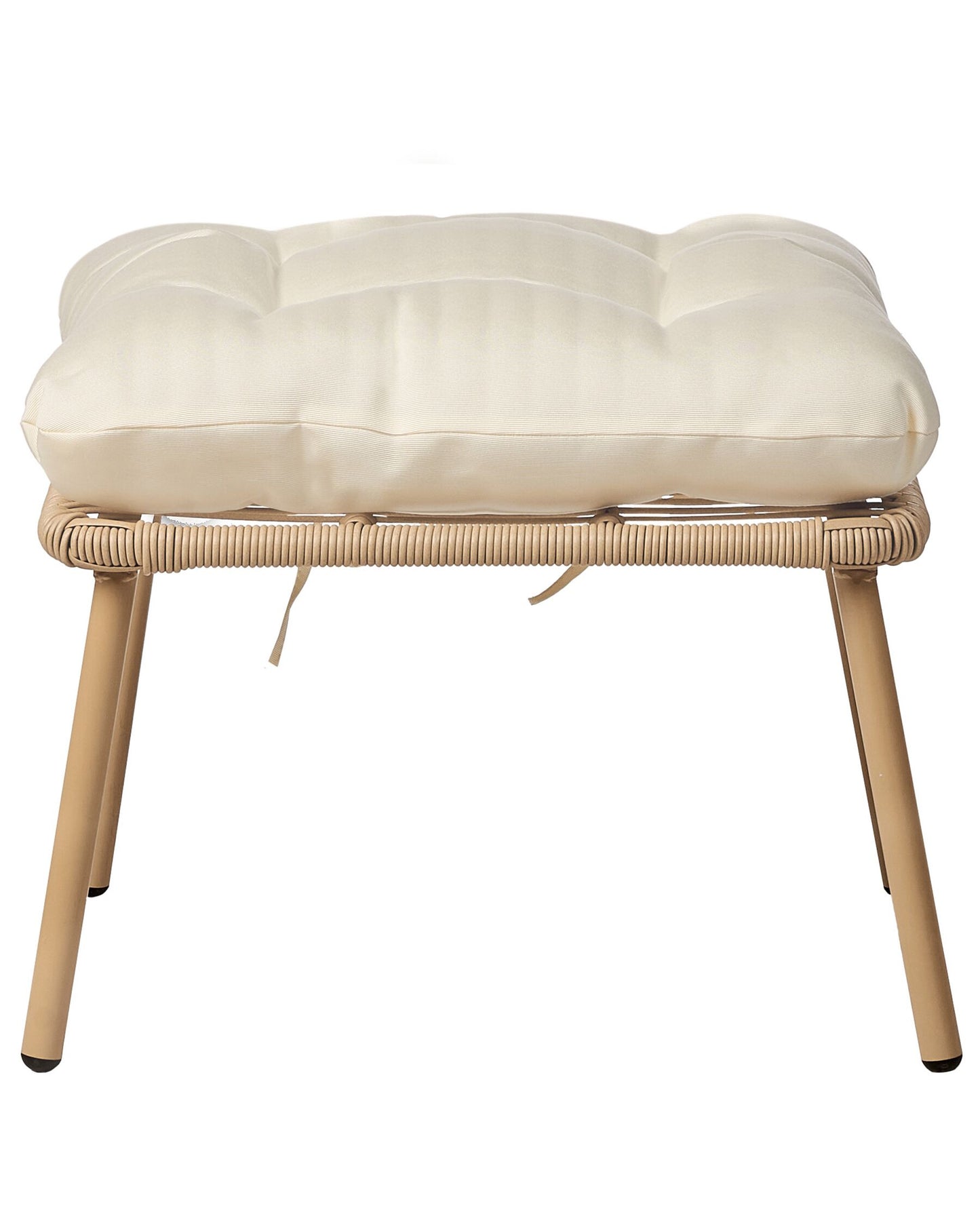 Garden Chair MURANO with Footstool PE Rattan Natural