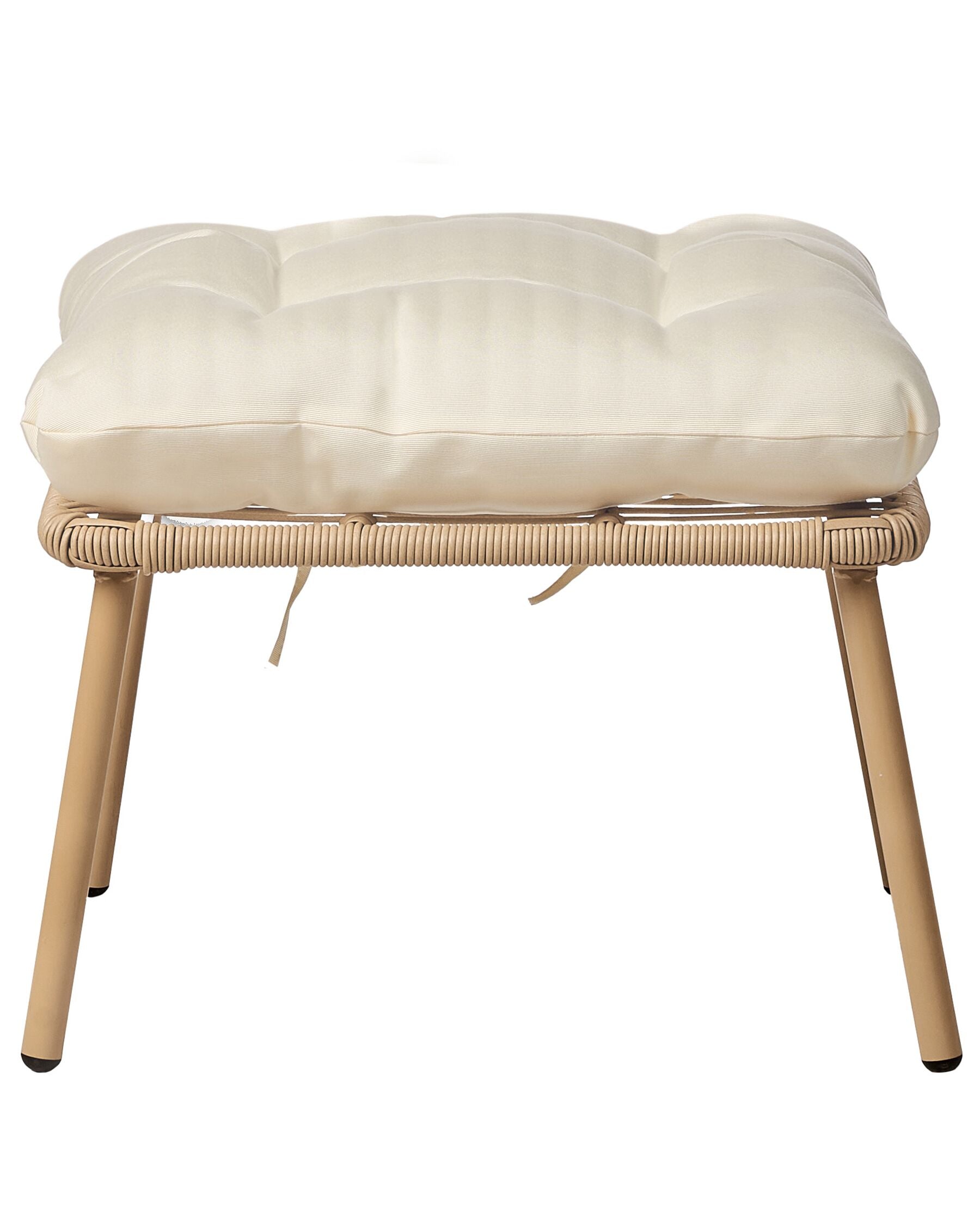 Garden Chair MURANO with Footstool PE Rattan Natural