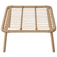 Garden Chair MURANO with Footstool PE Rattan Natural
