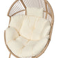 Garden Chair MURANO with Footstool PE Rattan Natural