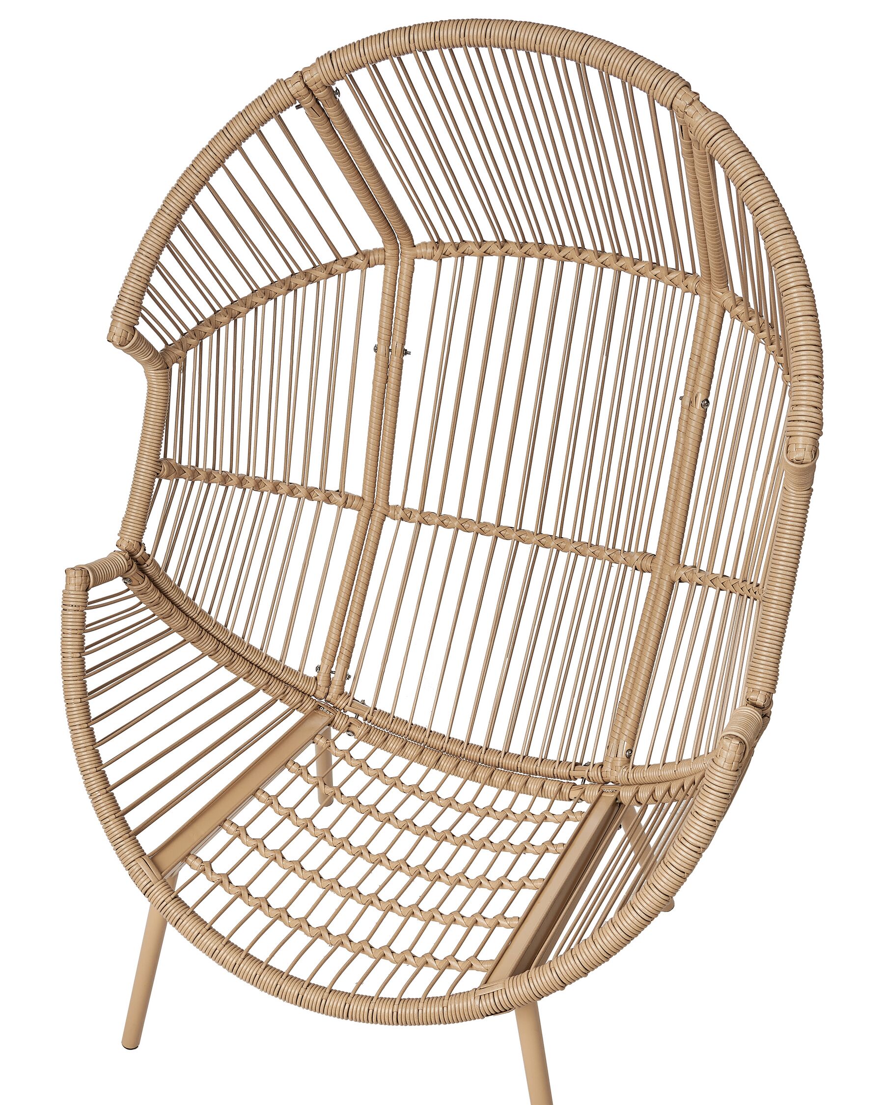 Garden Chair MURANO with Footstool PE Rattan Natural