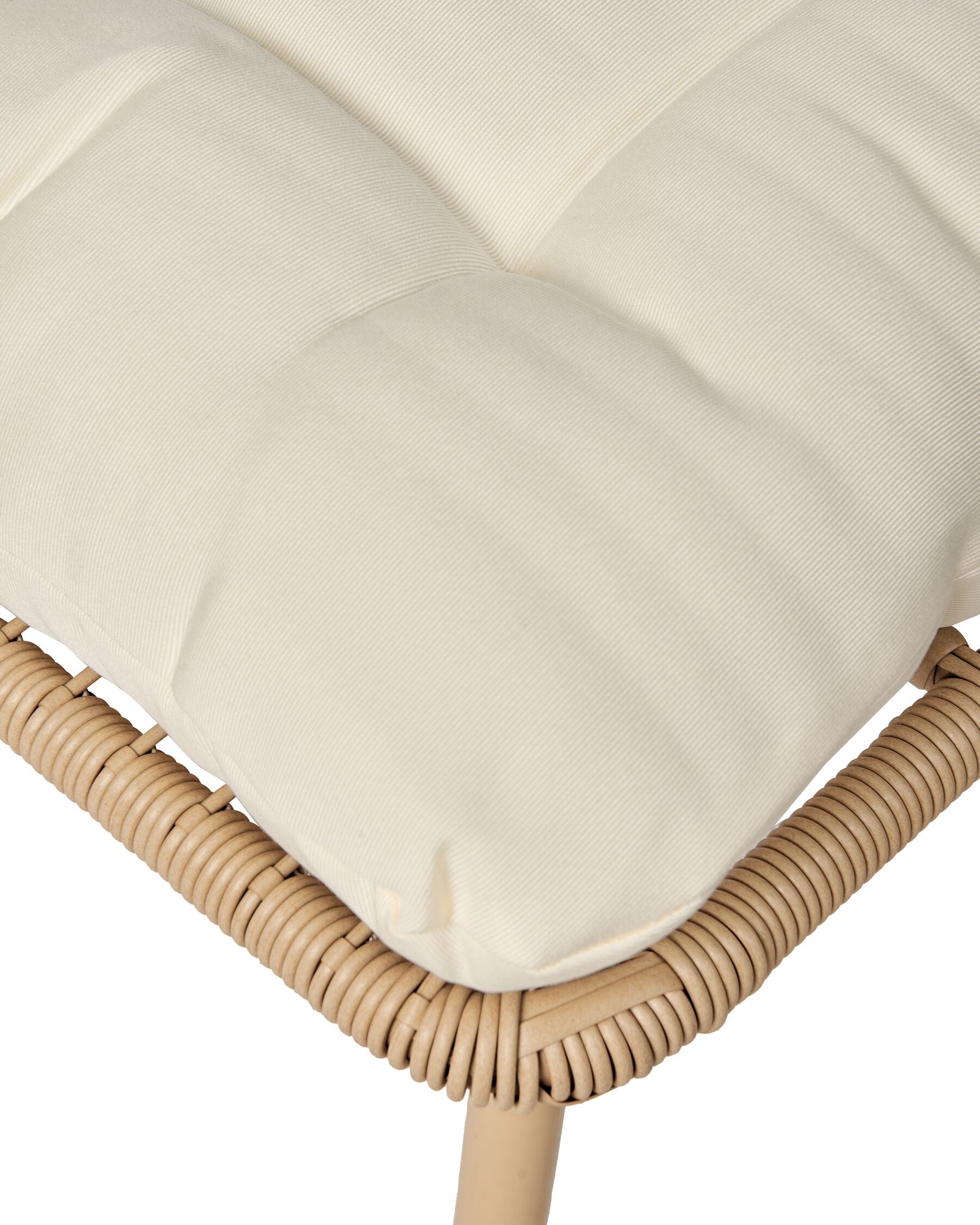 Garden Chair MURANO with Footstool PE Rattan Natural