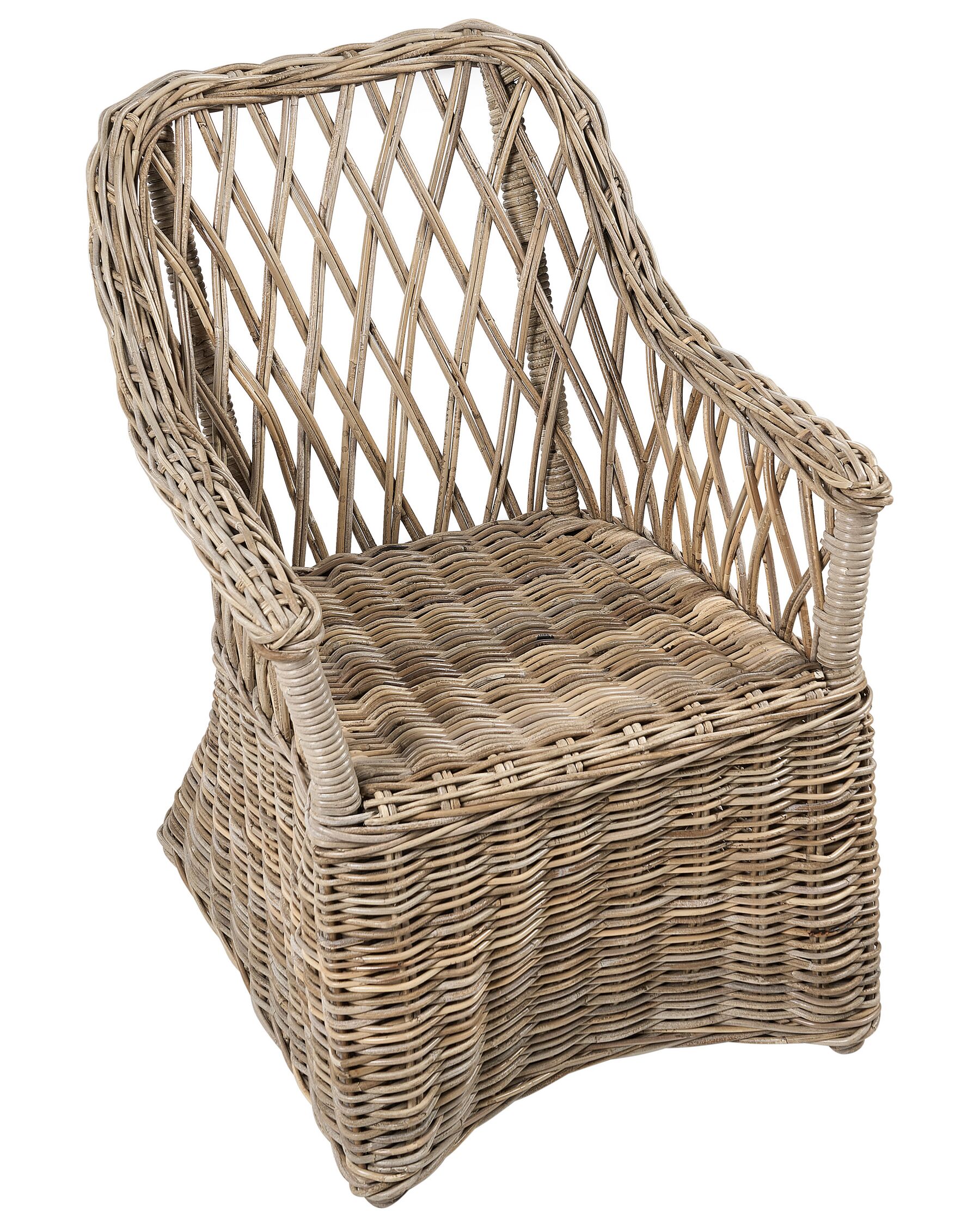 Set of 2 Rattan Garden Chairs Natural MAROS II