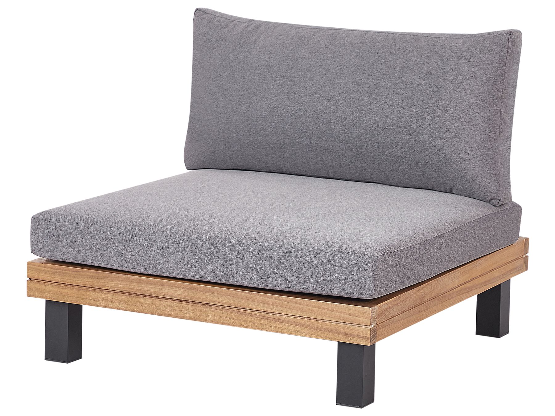 Garden Corner Sofa with Table 5 Seater FRAZZANO Modular Certified Acacia Wood Grey