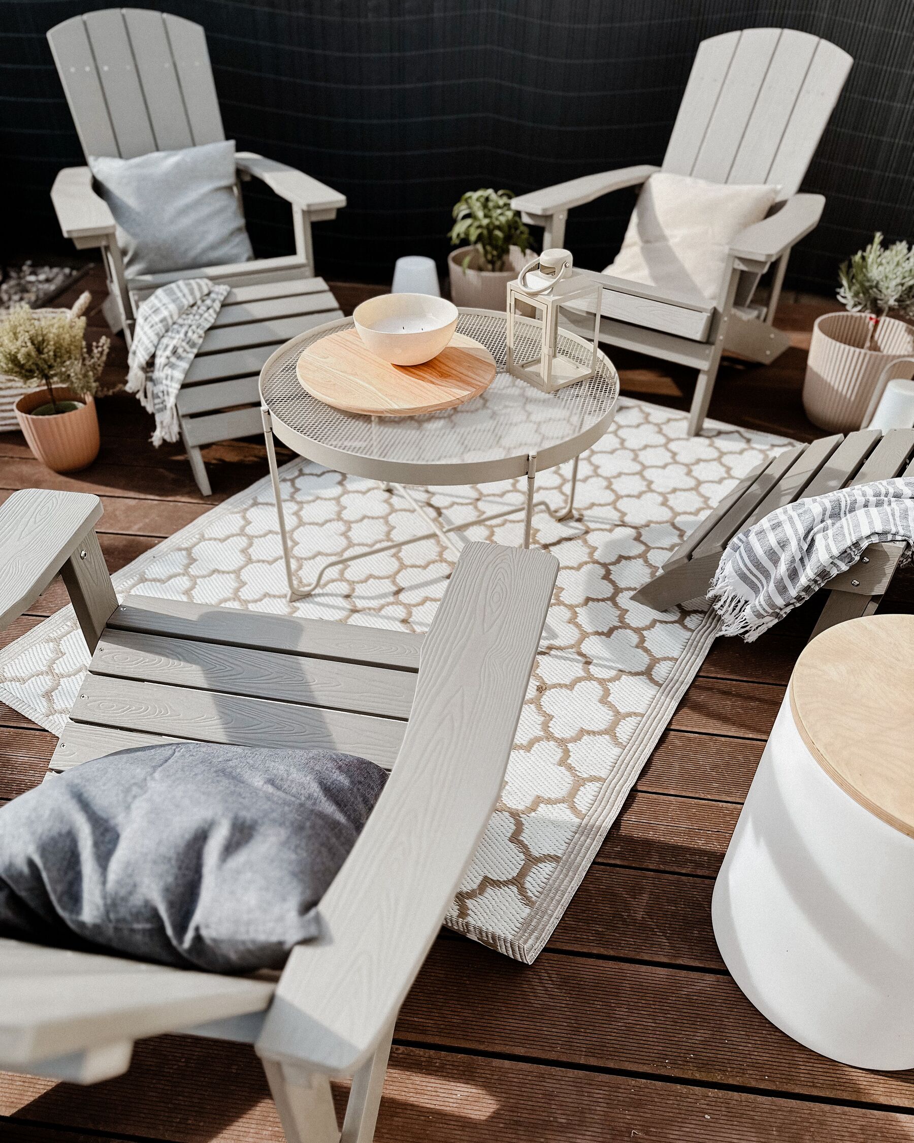 Garden Chair ADIRONDACK Light Grey