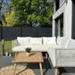 Garden Corner Sofa with Table 5 Seater ALCAMO Left Hand Acacia Wood Light Beige
