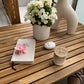 Garden Lounge Set with Table 4 Seater PACIFIC Acacia Wood Off-White