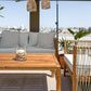 Garden Lounge Set with Table 4 Seater ANTRIA Acacia Wood Beige