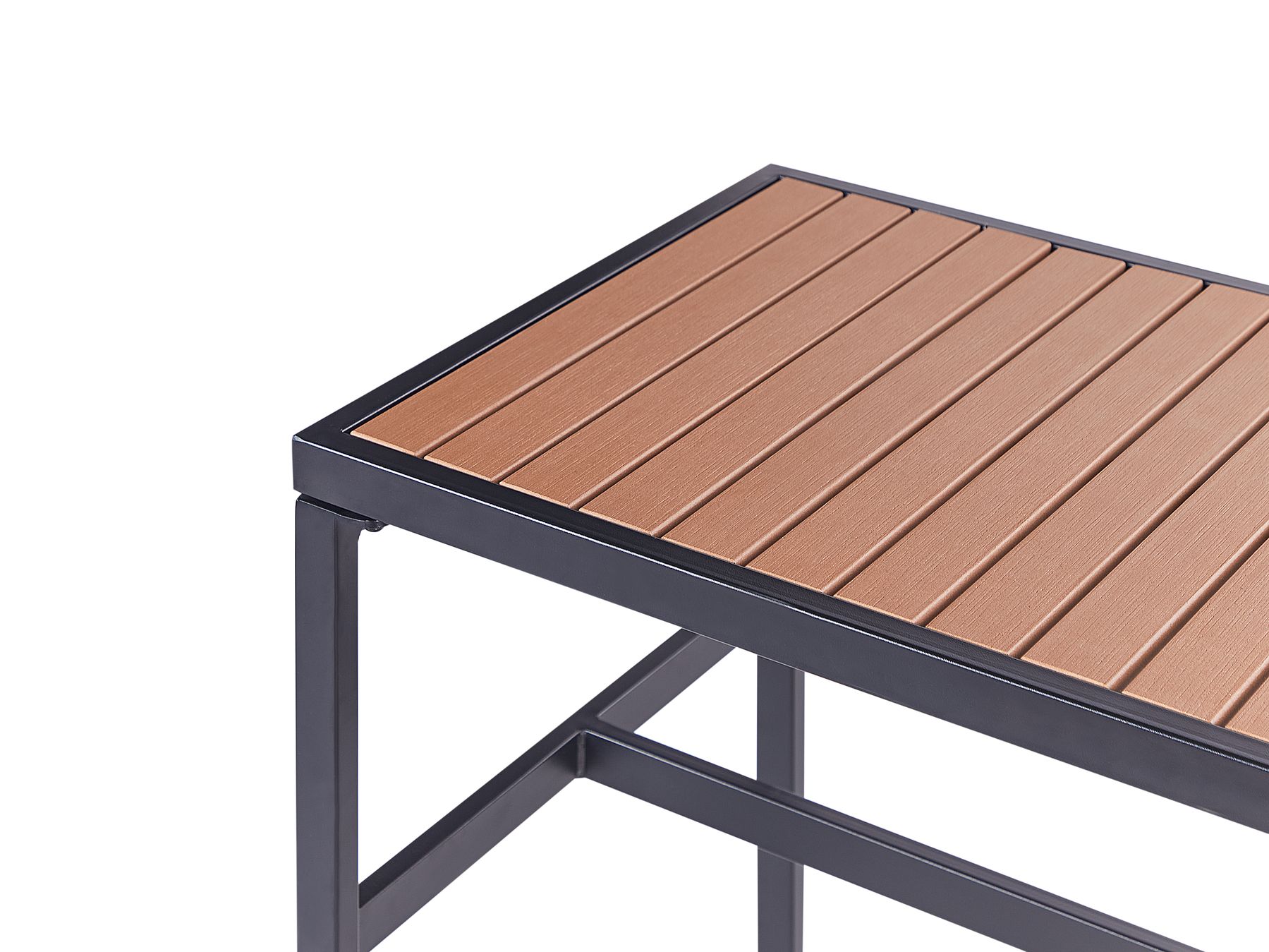 Garden Bar Set 2 Seater AVETRANA Metal Brown/ Black