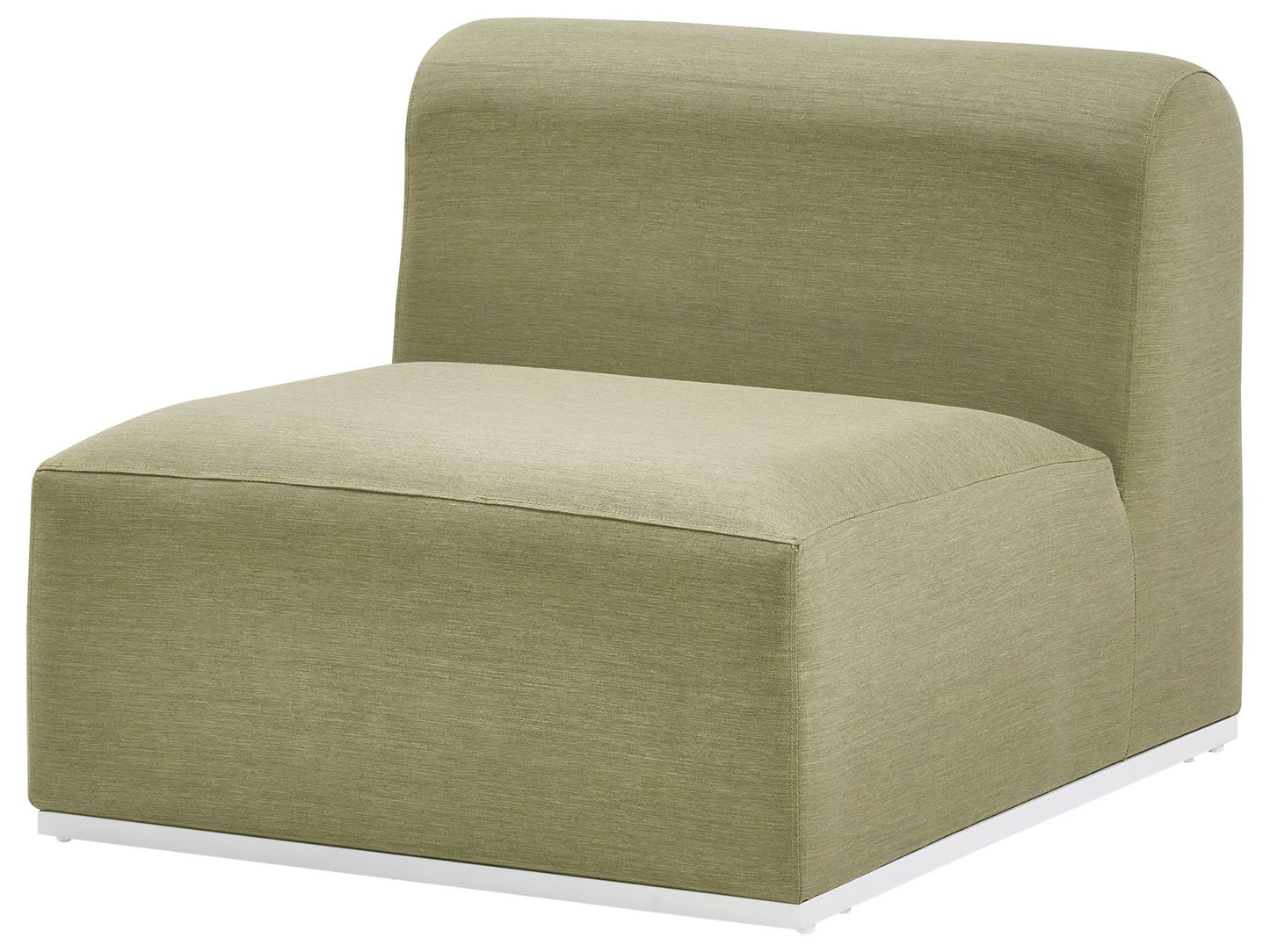 Garden Sofa with Ottoman 7 Seater BATTIFOLLO Modular Olive Green