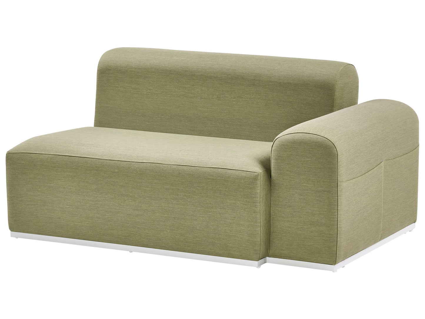 Garden Sofa with Ottoman 7 Seater BATTIFOLLO Modular Olive Green