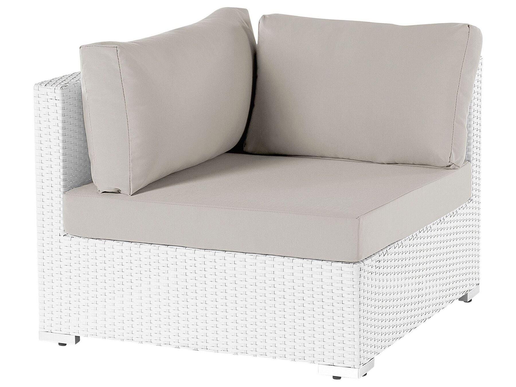garden corner sofa with table 4 seater sano right hand modular pe rattan white